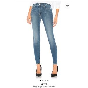 Levis Mile High Skinny sz 26 Indigo Lounge